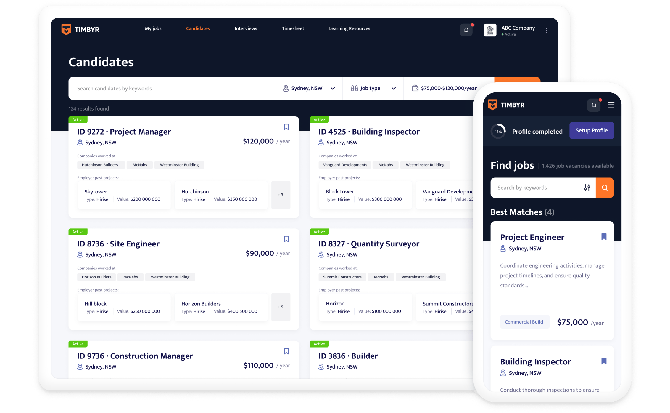 Connecting top construction talent with the best building contractors
